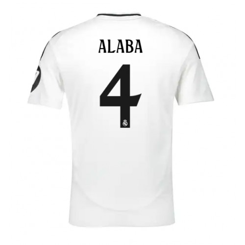 Fotbalové Dres Real Madrid David Alaba #4 Domácí 2024-25 Krátký Rukáv